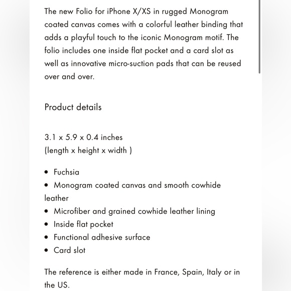 AUTHENTIC Louis Vuitton iPhone X&XS Case - Picture 9 of 9